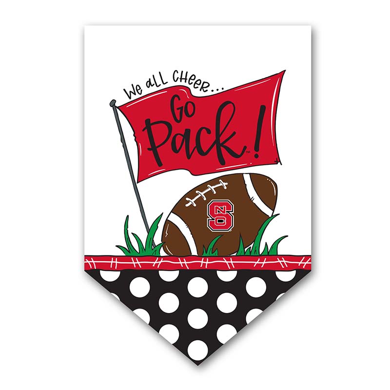 NC State We All Cheer Garden Flag