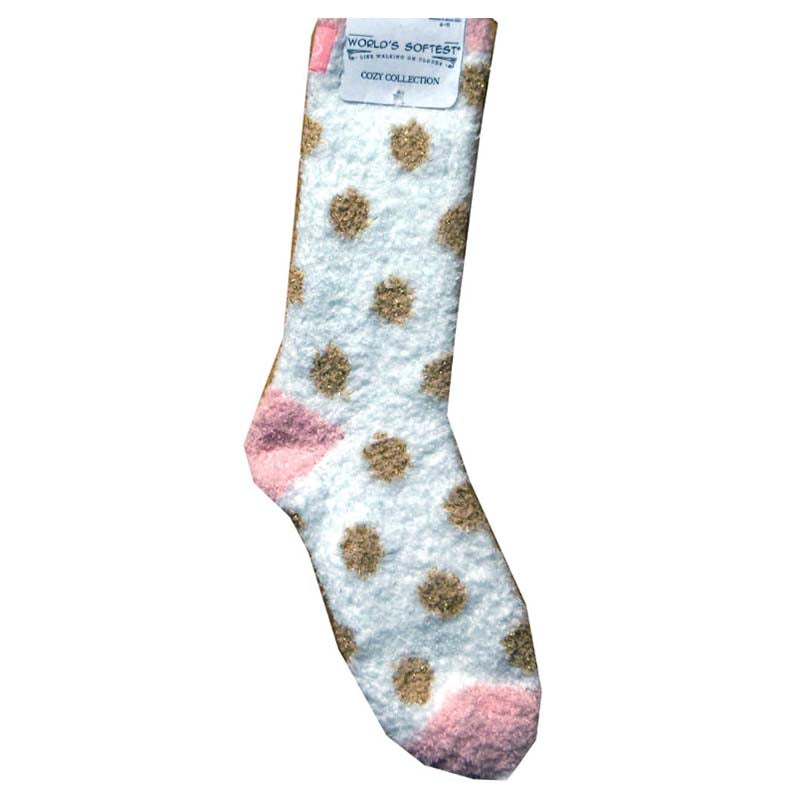 Soft & Cozy Khaki Polka Dot Socks