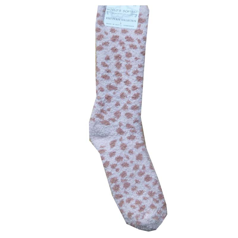 Soft &amp; Cozy Mauve Cheetah Socks