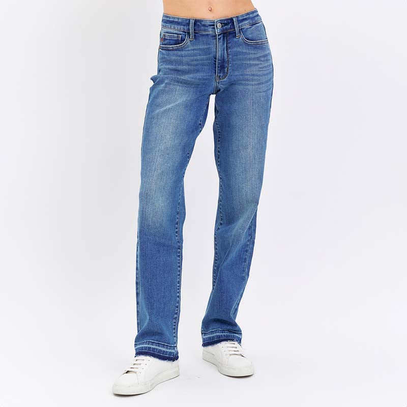 WB Detail Straight Dad Jeans