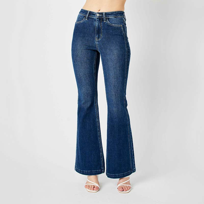 Side Seam High Rise Flare Jeans