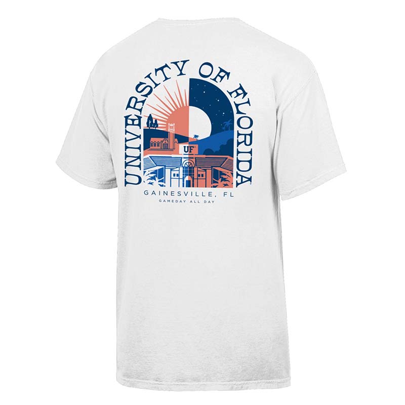 white uf university of florida skyline short sleeve t shirt 