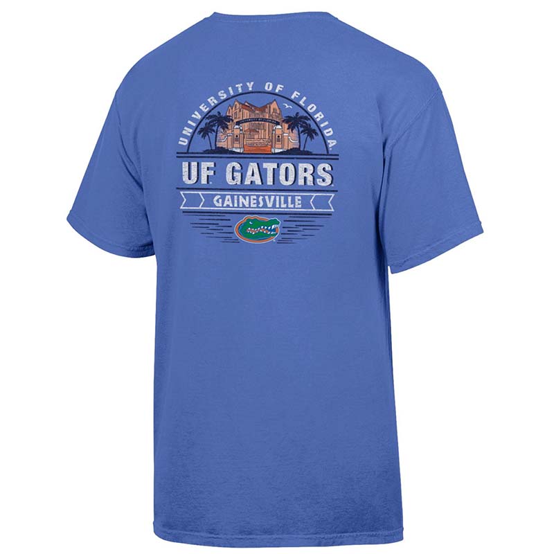 blue uf gators buliding short sleeve t shirt