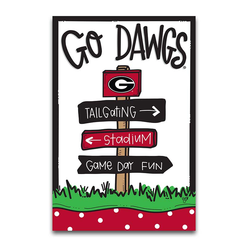 UGA Game Day Fun Garden Flag