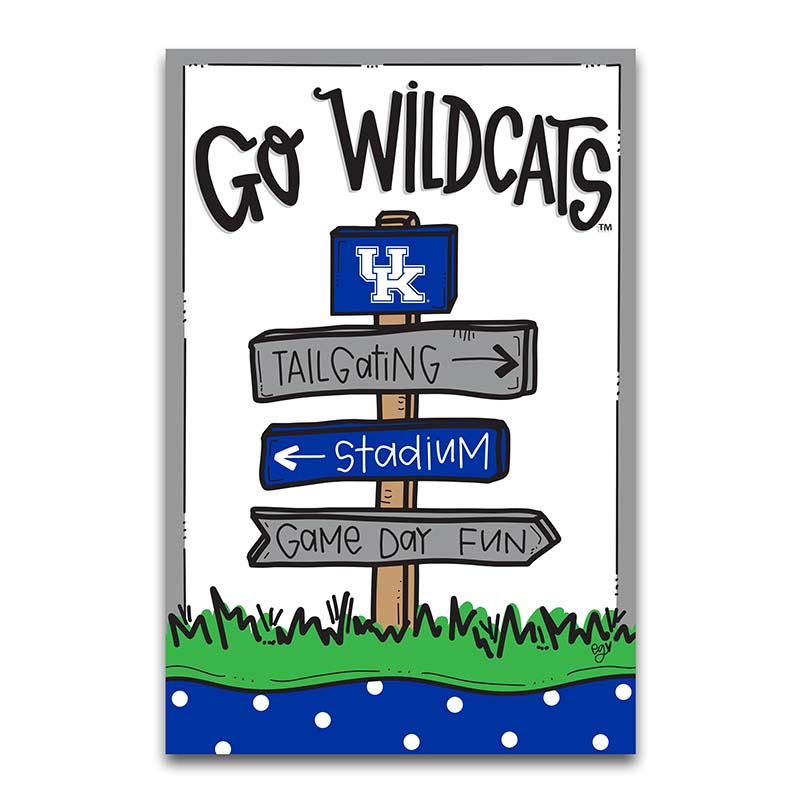 Kentucky Game Day Fun Garden Flag