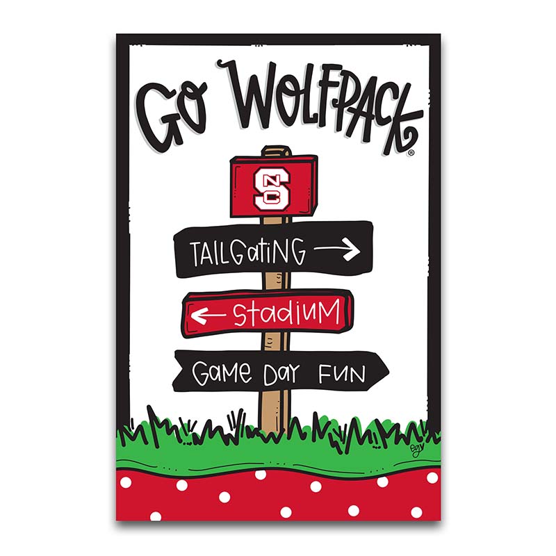 NC State Game Day Fun Garden Flag