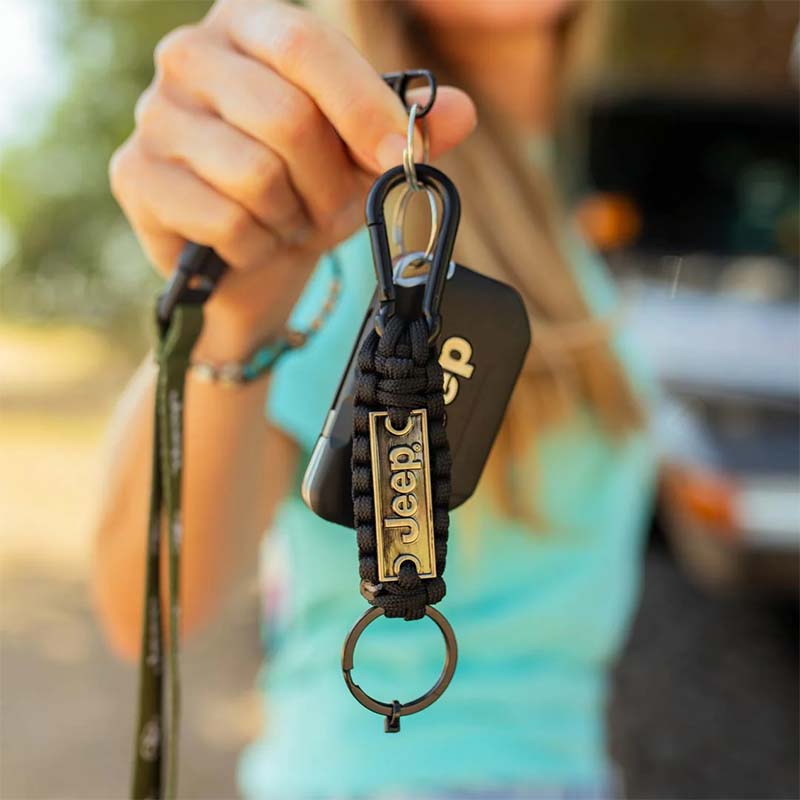 Jeep Logo Paracord Keychain