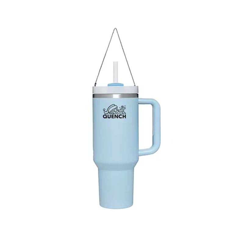 Santa Quench Cup Ornament in Light Blue