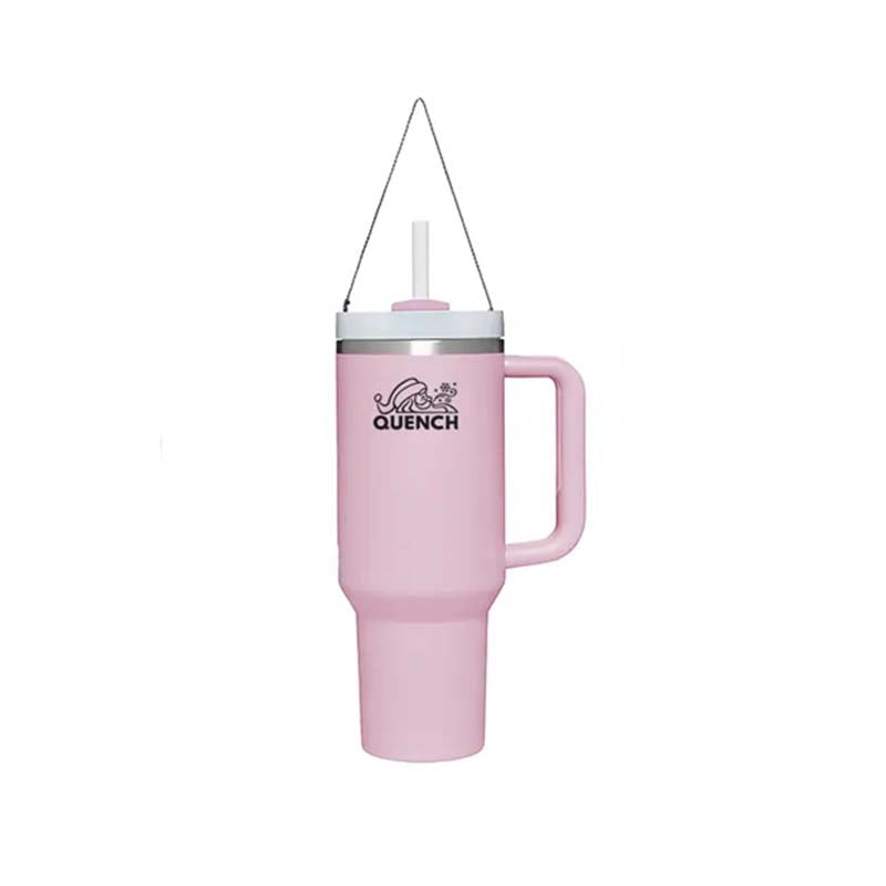 Santa Quench Cup Ornament in Light Pink