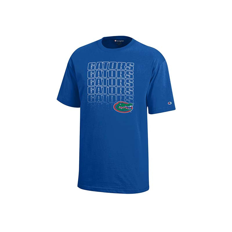 Champion Blue Youth UF Gators Repeating Jersey Short Sleeve T-Shirt