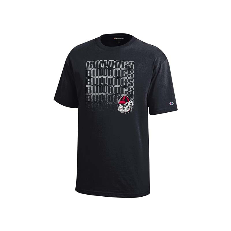 Champion Youth Black UGA Bulldogs Repeating Jersey Short Sleeve T-Shirt