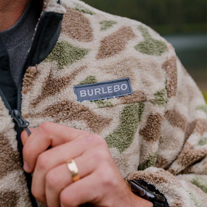 Alpine Camo Sherpa Quarter Zip Pullover