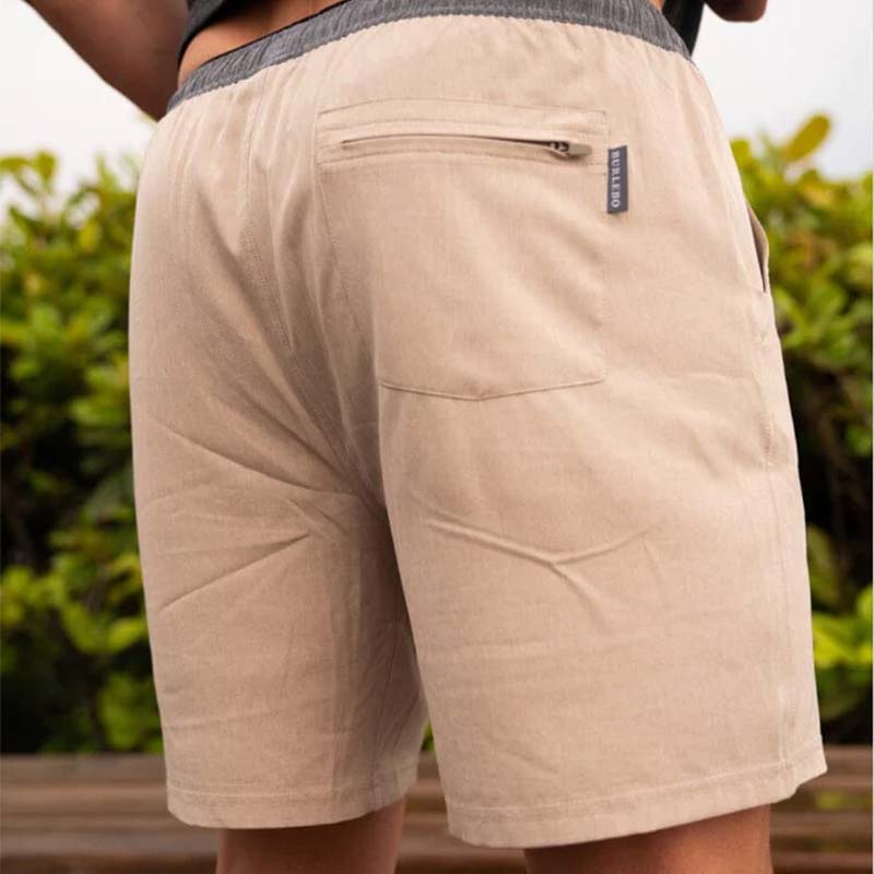 Athletic Shorts in Heather Khaki