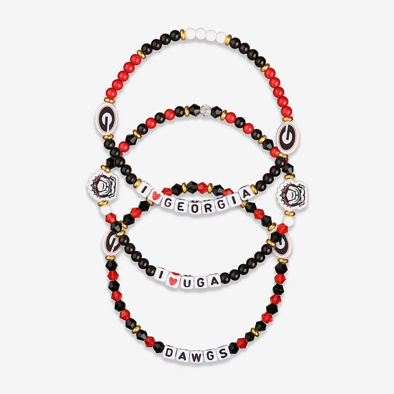 FOCO UGA Bulldogs 3 Pack Friendship Bracelets