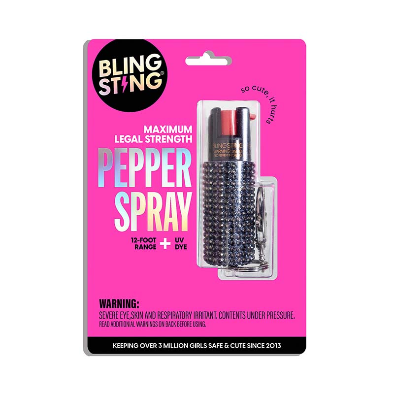 Bling Sting Diamond Studded Pepper Spray in Mink Packaging