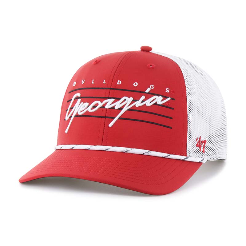 47 Brand Red UGA Downbreak Trucker Hat