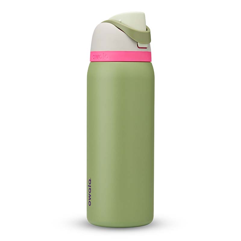 FreeSip® 32oz Stainless Steel Water Bottle in Neon Sage