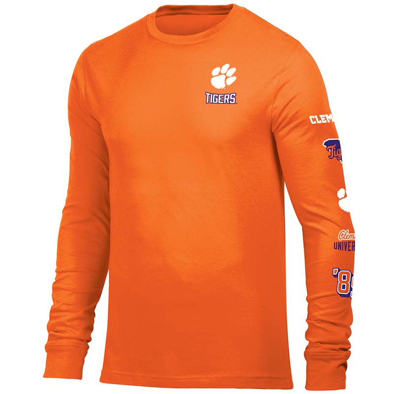 Clemson Mascot Sleeve Hit Long Sleeve T-Shirt