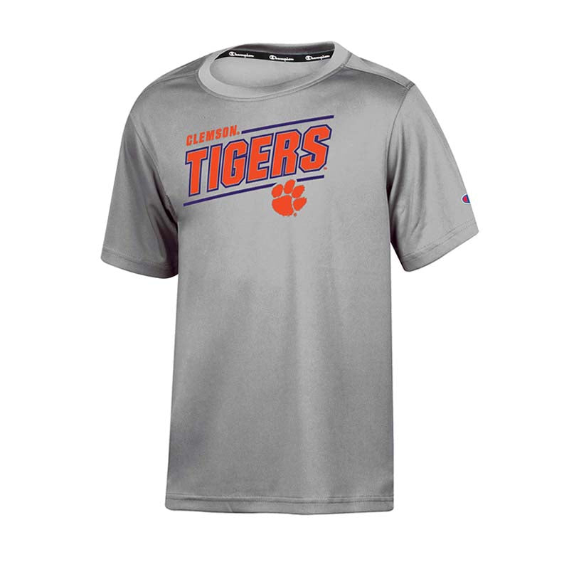 Youth Clemson Polyester Impact Short Sleeve T-Shirt