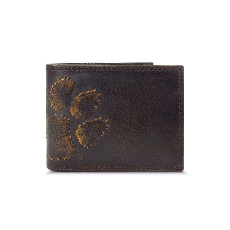 Clemson Burnished Passcase Wallet