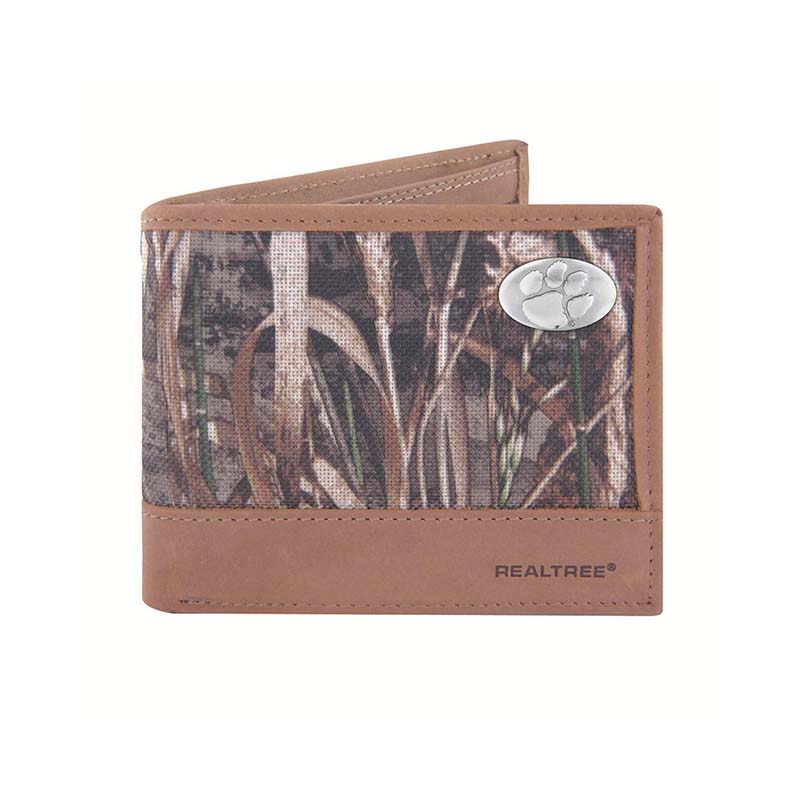 Clemson Realtree Camo Passcase Concho Wallet