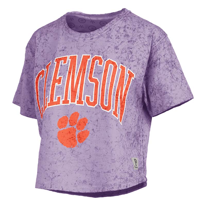 Clemson Sunwash Waistline Short Sleeve T-Shirt