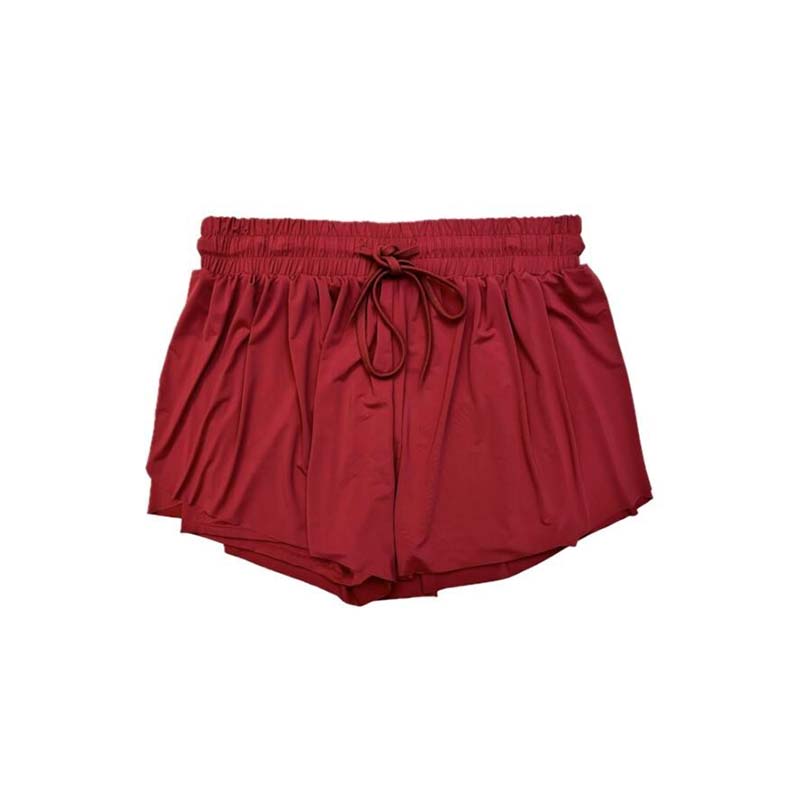 Youth Collegiate Flyaway Shorts in Burgundy