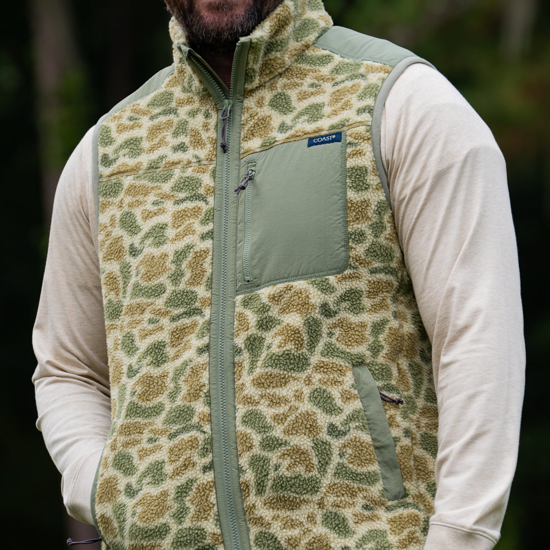 Crosby Fleece Vest in Camo