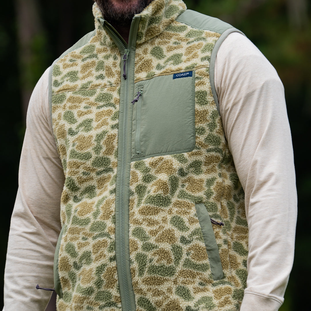 Crosby Fleece Vest in Camo