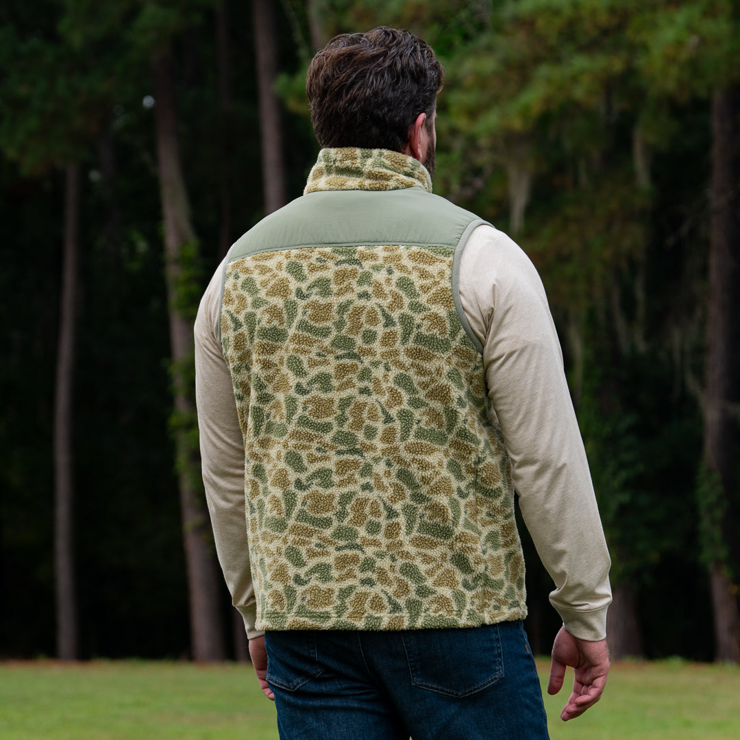 Crosby Fleece Vest in Camo