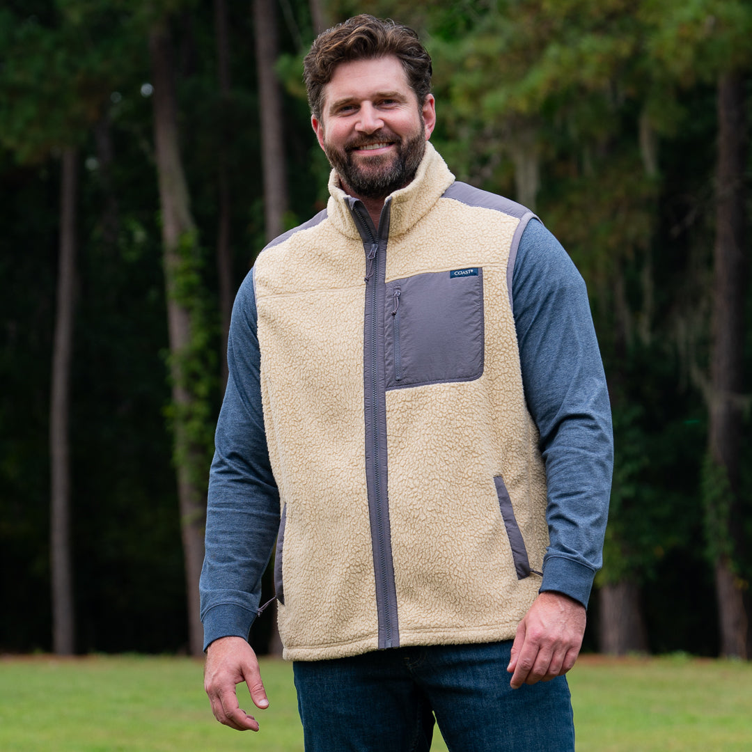 Crosby Fleece Vest in Oat