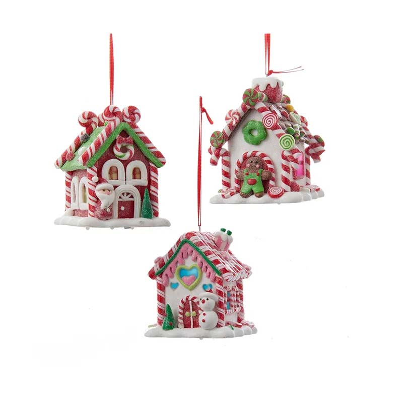 Assorted Gingerbread Candy House Ornament