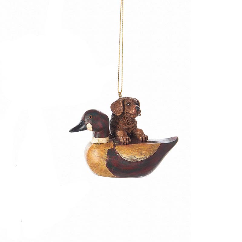 puppy duck ornament