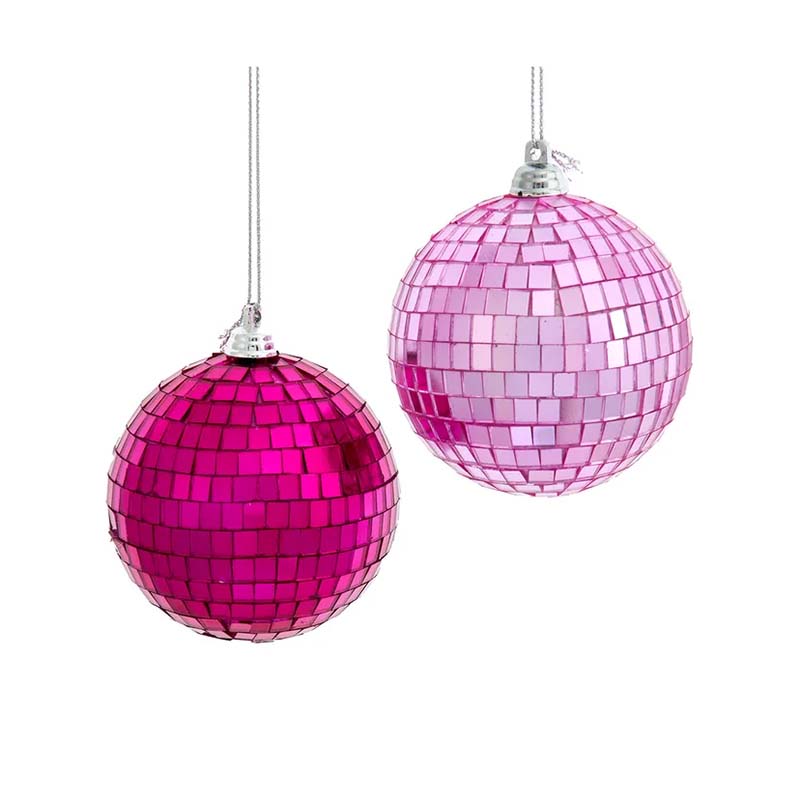 Assorted Pink Disco Ball Ornament