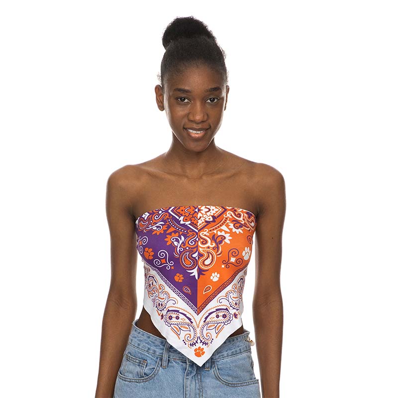 ZooZatz Clemson Bandana Tieback Top