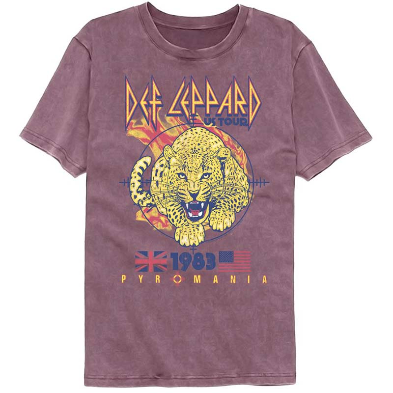 Def Leppard Pyromania Leopard Short Sleeve T-Shirt