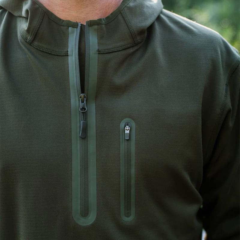 Duke Tech Quarter Zip Pullover in Mallard Green