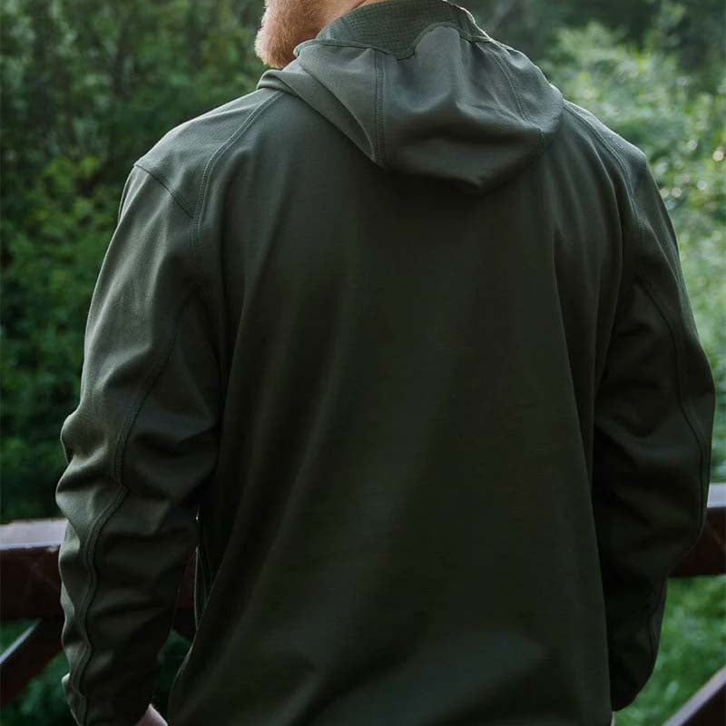 Duke Tech Quarter Zip Pullover in Mallard Green