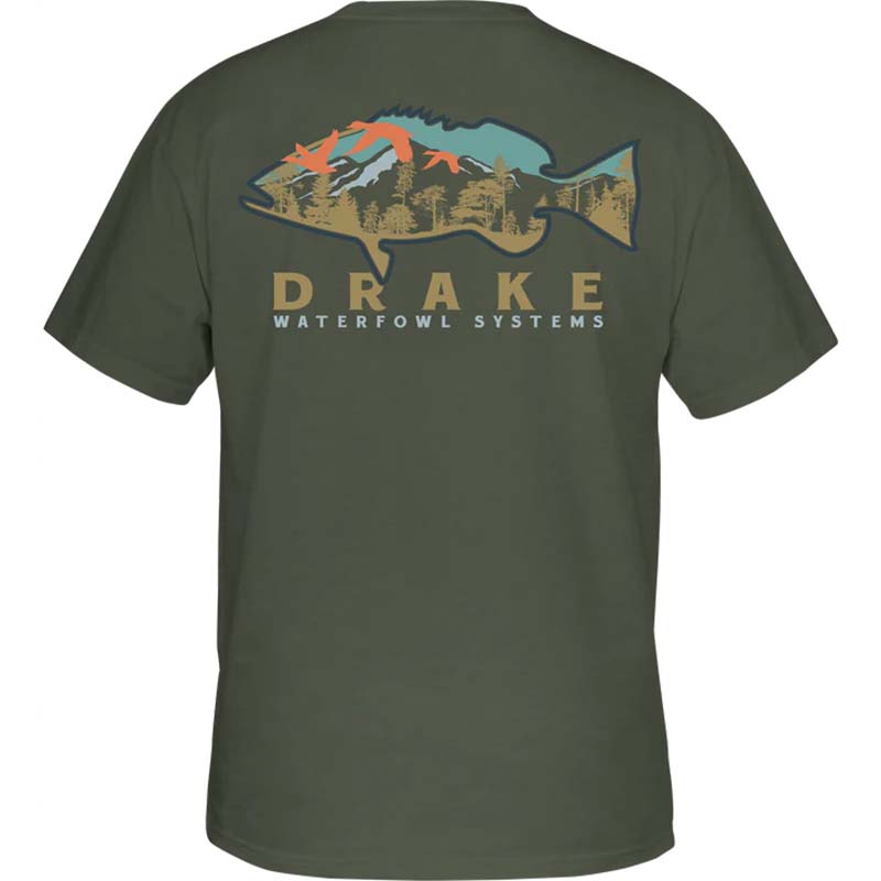 Drake Waterfowl Bass Tree Line Short Sleeve T-Shirt