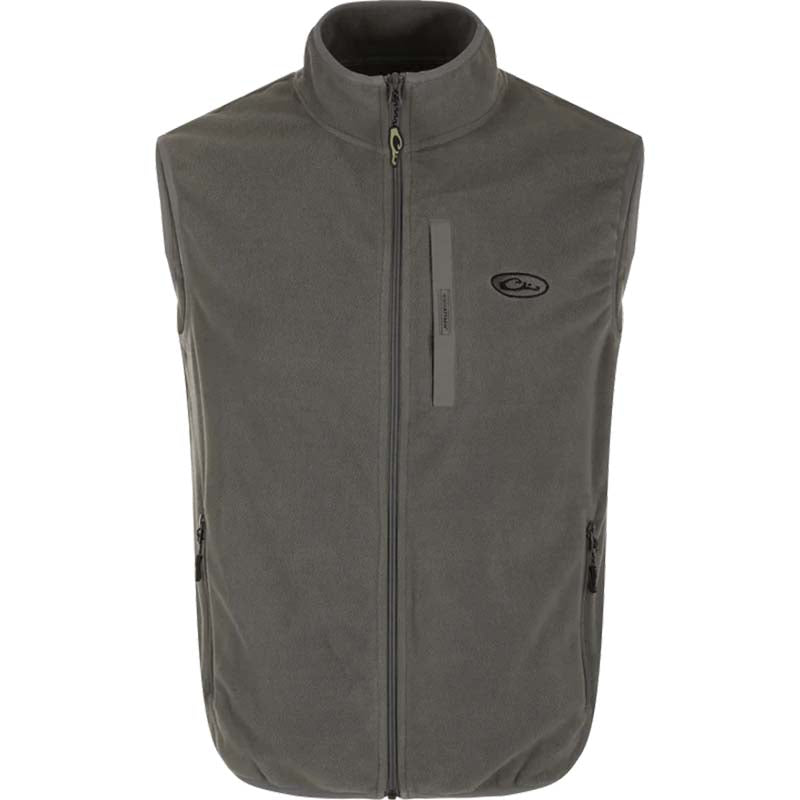 Drake Waterfowl Camp Fleece Vest in Castlerock Grey