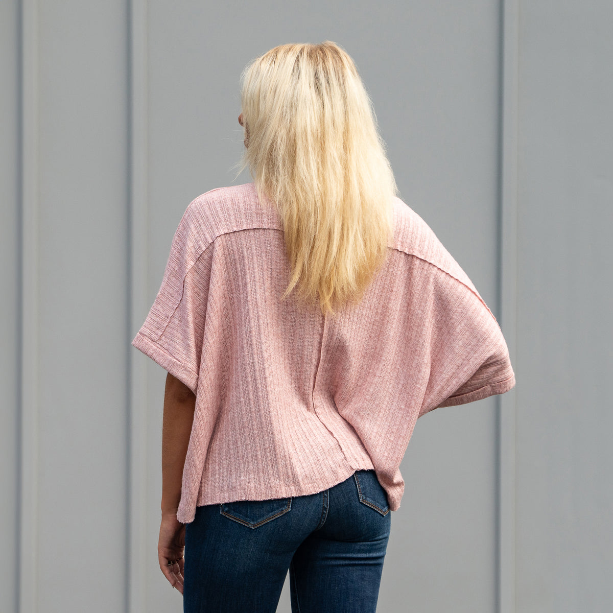 Dolman Sleeve Textured Top