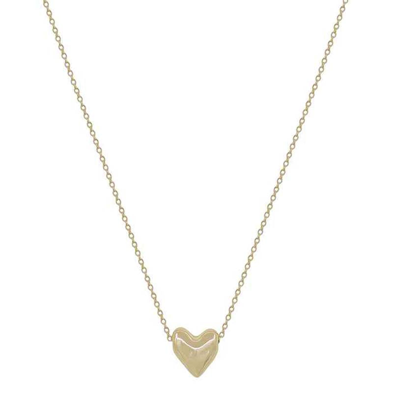 Gold Heart Pendant Necklace