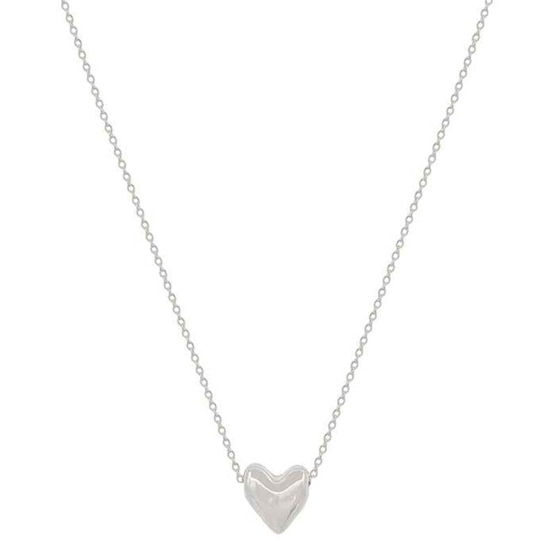 Silver Heart Pendant Necklace