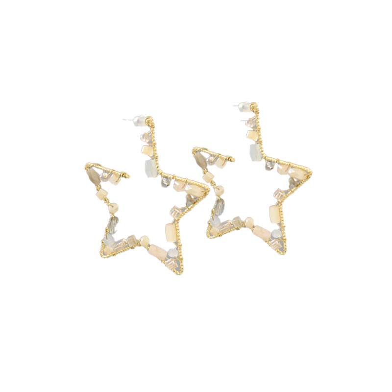 Star Inner Beaded Earrings