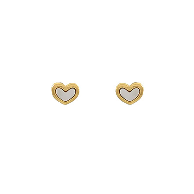 Shell Heart Stud Earrings