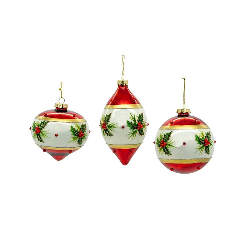 Assorted Classic Holly Ornament