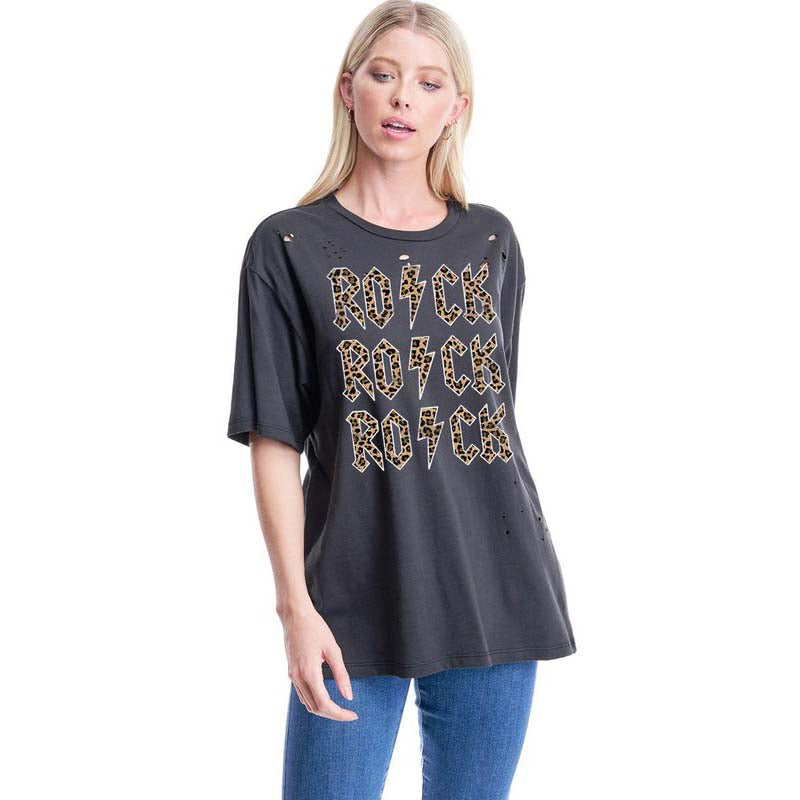 Zutter Black Cheetah Rock Short Sleeve T-Shirt