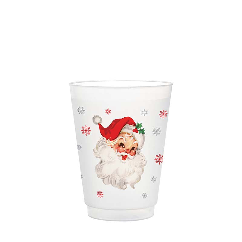 Classic Santa 16oz Flex Cups 8 Pack