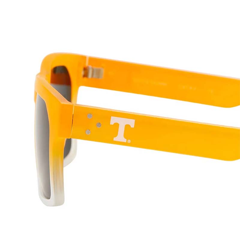 Side view of Blue Gem Sunglasses Orange and White University of Tennessee Sunglasses