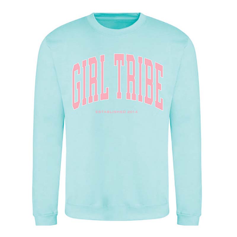 Girl Tribe Arch Crewneck Sweatshirt in Peppermint